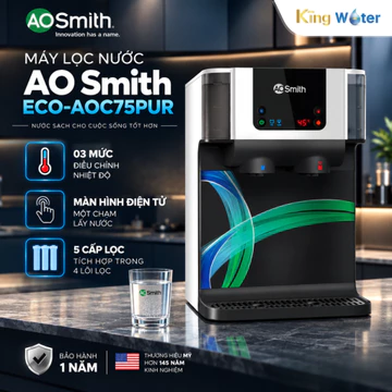 Máy Lọc Nước Nóng Nguội AO Smith ECO-AOC75PUR | Máy Lọc Nước RO Để Bàn 4 Lõi Nhập Khẩu Mỹ