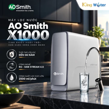 Máy Lọc Nước AO Smith X1000 Chính Hãng (150L/H) | Đặt Gầm 02 Lõi Không Bình Chứa, Tuổi Thọ RO 06 Năm