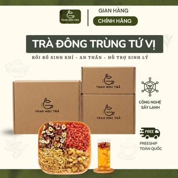 [DÙNG THỬ] Thảo Mộc Trà - Trà Đông Trùng Tứ Vị Thảo Mộc - Tăng Cường Miễn Dịch An Thần Giảm Căng Thẳng Bồi Bổ Khí Huyết