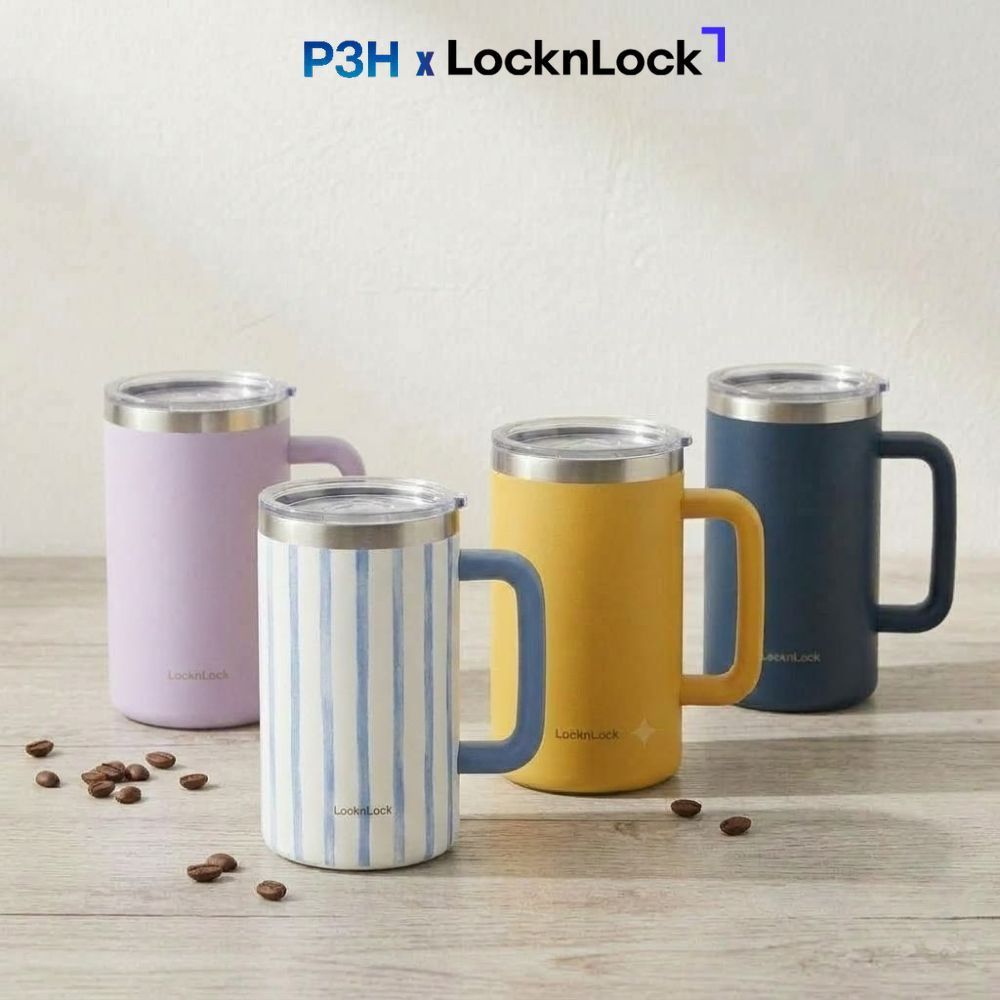 Ly giữ nhiệt LocknLock 730ml LHC4320 Flat Table Mug ca giữ nhiệt dung tích lớn P3H Mall