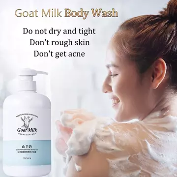 Sữa tắm trắng da 500ml sữa dê, gel tắm chăm sóc cơ thể, làm trắng lâu dài, dưỡng ẩm sữa, sữa tắm mịn màng, chống ve