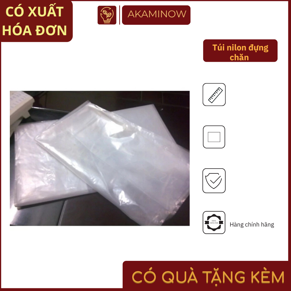 Túi nilon đựng chăn loại dày dai, túi lót bên trong bao bọc hàng, bọc chăn đệm (60x90, 80x140,110x200))