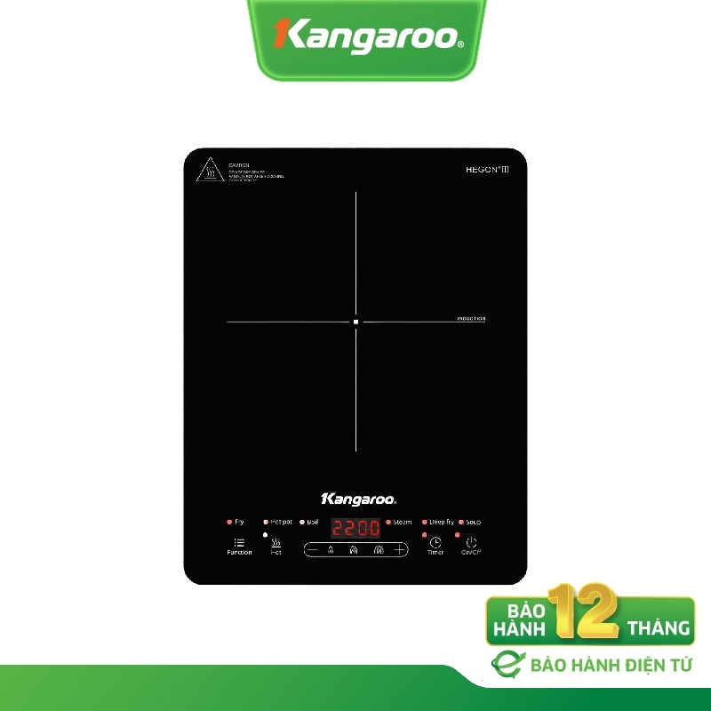 [CÔNG SUẤT 2000W / 2200W] Bếp điện từ đơn Kangaroo KGIC20S1 / KGIC22S2 - phím cảm ứng
