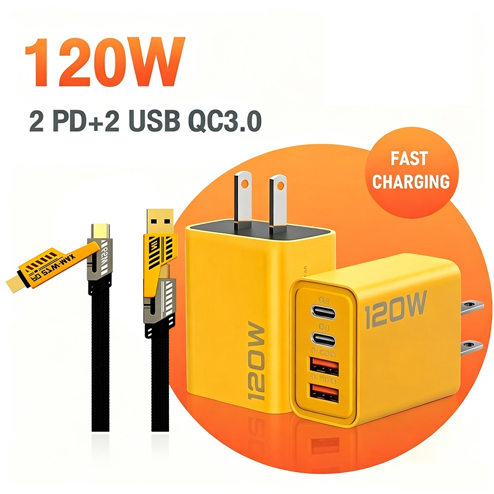 Củ Sạc Siêu Nhanh/ Nhanh 120W -65W PD USB TypeC Bộ chuyển đổi nguồn 5.0 cho ip17 16 15 14 13 12 11 X Điện thoại Android