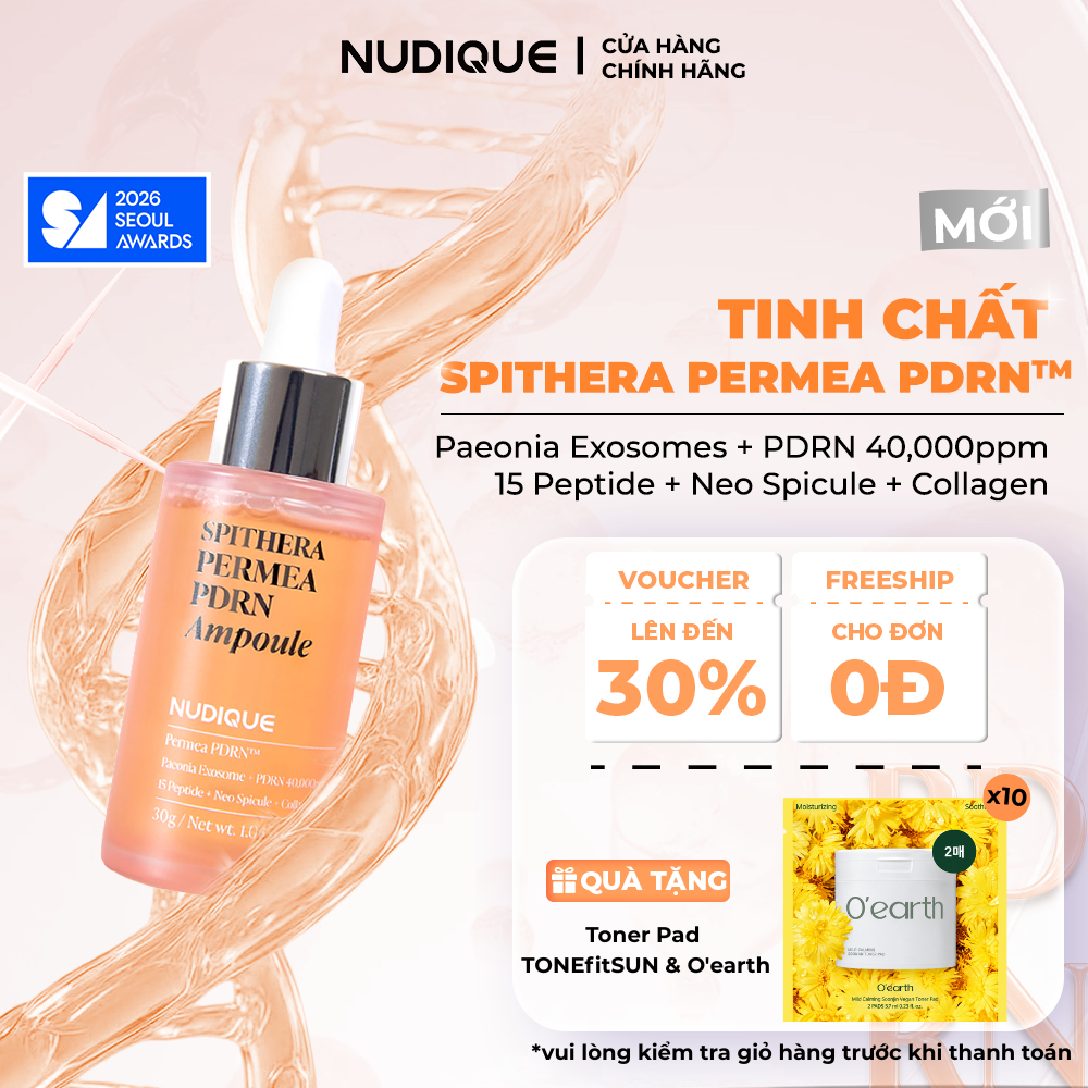 Tinh Chất Vi Gai Sinh Học 4 x PDRN Cải Thiện Đàn Hồi & Độ Săn Chắc Da NUDIQUE Spithera Permea PDRN Ampoule 30ml