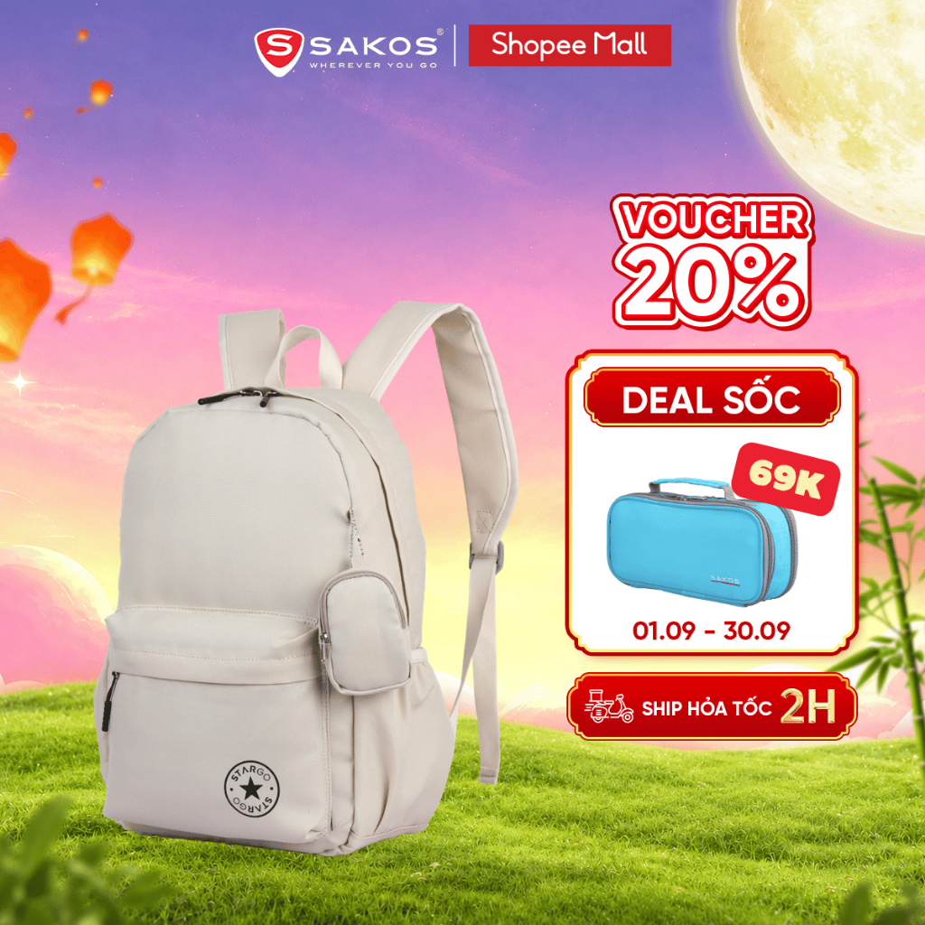 [ GIÁ MỞ BÁN ] Balo Laptop STARGO RAINA 14 Inch Polyester Nhiều Ngăn Khoa Học Siêu Gọn Nhẹ