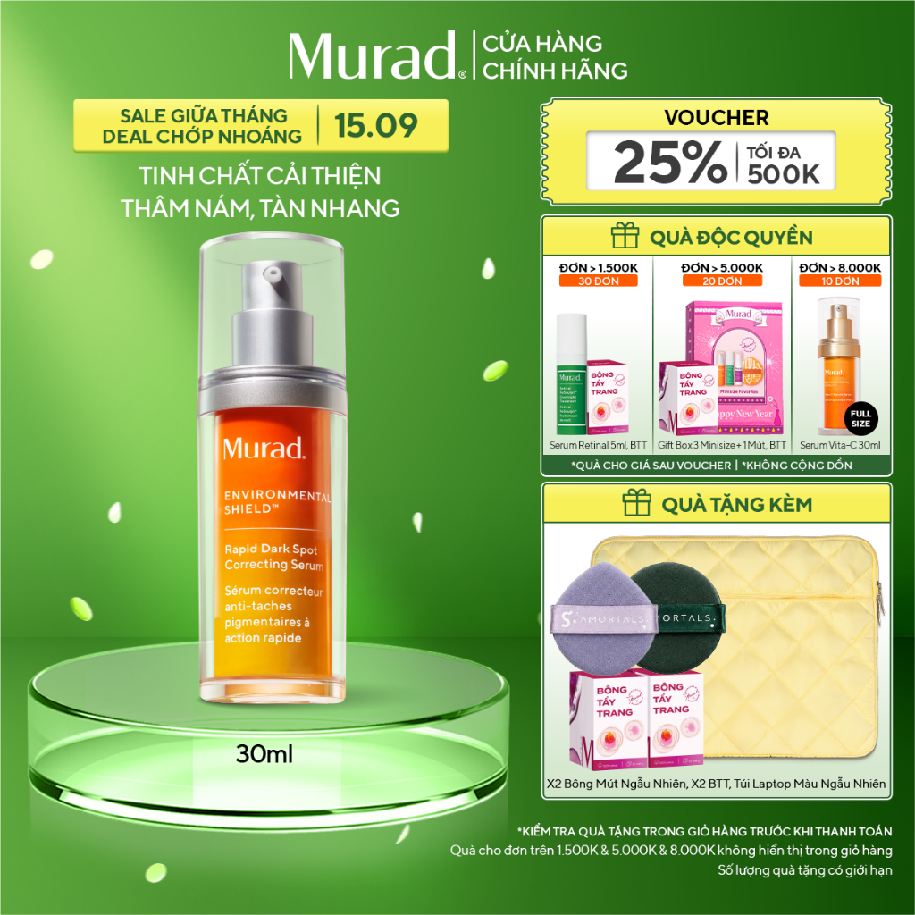 Tinh chất hỗ trợ làm mờ vết nám Murad Rapid Dark Spot Correcting Serum 30ml