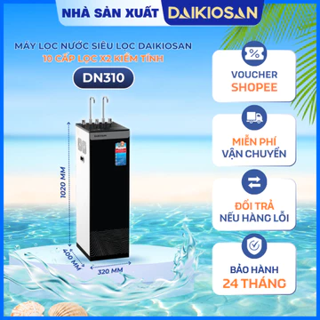 Máy Lọc Nước SIÊU LỌC x2 KIỀM TÍNH Daikiosan Hệ Lọc 10 Cấp Nóng Lạnh Nguội
