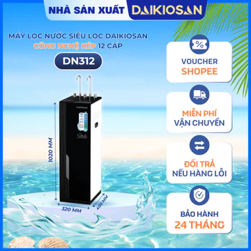 Máy Lọc Nước Kiềm Hydrogen Daikiosan Công Nghệ Kép Siêu Lọc 12 Cấp Nóng Nguội Lạnh Lọc Sâu Hơn, Sạch Hơn