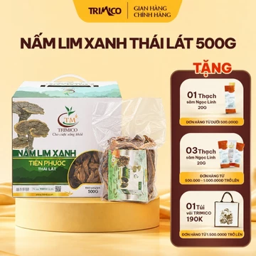 Nấm Lim Xanh thái lát TRIMICO 500g sấy khô đạt chuẩn