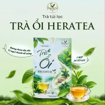 Trà Lá Ổi Heratea | 30 Túi Lọc | Lá Ổi, Cỏ Ngọt, Hạt Ý Dĩ, Giảo Cổ Lam | Thủy Duyên - Thiên Mộc Trà