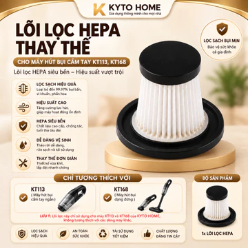 Lõi lọc Hepa thay thế cho máy hút bụi cầm tay - Lõi học HEPA siêu bền - Bộ lọc Máy hút bụi cầm tay