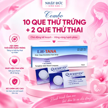 [Combo canh trứng] 10 que thử trứng + 2 que thử thai tặng bảng canh cho mẹ thả bầu-Nhật Đức