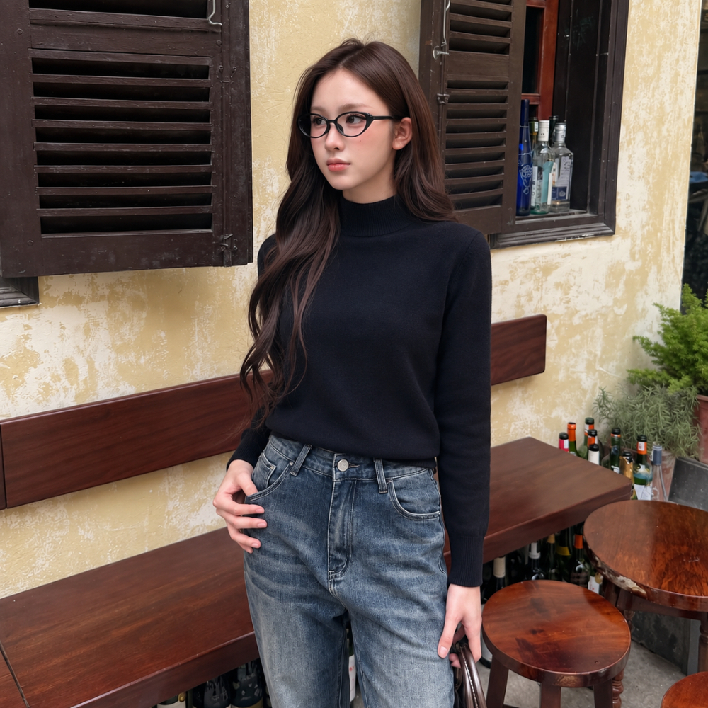 Áo Giữ Nhiệt LÓT NỈ Nữ Tay Dài Cao Cổ 3cm MIAA Co Giãn 4 Chiều , Áo giữ nhiệt DÀI TAY  Chuẩn Hàng QC Loại 1 | BigBuy360 - bigbuy360.vn