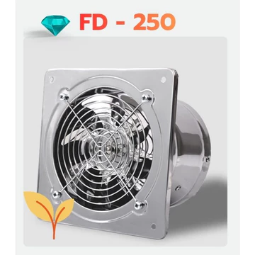 Quạt thông gió hút mùi lõi đồng chính hãng Quạt thông gió hút mùi inox vuông FD150 - FD300 máy lọc không khí