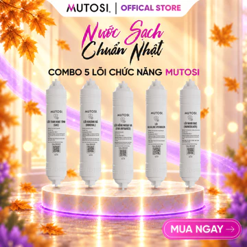 Combo 5 Lõi Chức Năng MUTOSI - Lõi T33/GAC, Khoáng Đá, Hồng Ngoại Xa, Alkaline Hydrogen, Nano Bạc