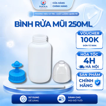 Bình Rửa Mũi 250ml Cho Người Lớn Trẻ Em - Dụng Cụ Vệ Sinh Mũi Tiện Lợi
