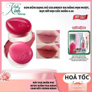Son Bùn Dạng Hủ Colorkey Đa Năng Mịn Mượt, Rực Rỡ Mọi Góc Nhìn 4.5g | XINH XINH COSMETICS