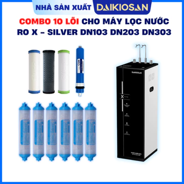 [BỘ 10 LÕI LỌC MÁY LỌC NƯỚC DN103] Hàng Chính Hãng, Đầy Đủ 10 Cấp Lọc 3 Lõi Thô, RO CSM, 6 Lõi Khoáng