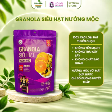 Granola bhnong Granola siêu hạt nướng mộc cao cấp bhnong ăn kiêng giảm cân cung cấp dinh dưỡng Granola hữu cơ