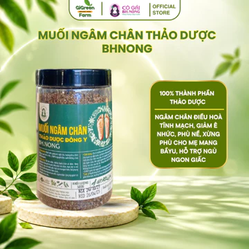 Muối ngâm chân thảo dược bhnong ngâm chân thảo mộc chà gót vệ sinh chân Bhnong hũ dùng được cho bà bầu giảm tê sưng ph