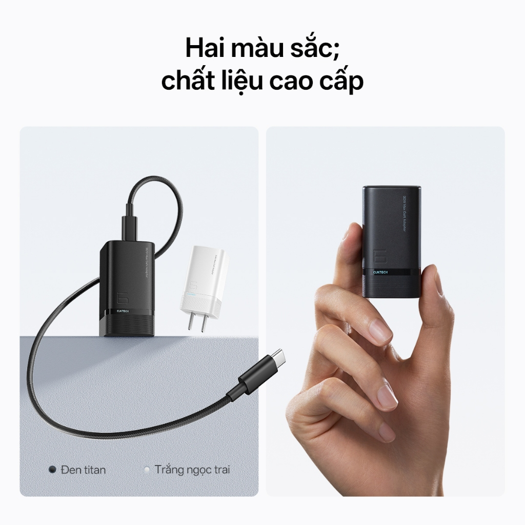 Củ Sạc Nhanh CUKTECH GaN Xiaomi 90W 3 Cổng Siêu Nhỏ Gọn Sạc PD 65W Cho iP 18/17/16/Xiaomi 17/Samsung S26/Laptop | BigBuy360 - bigbuy360.vn