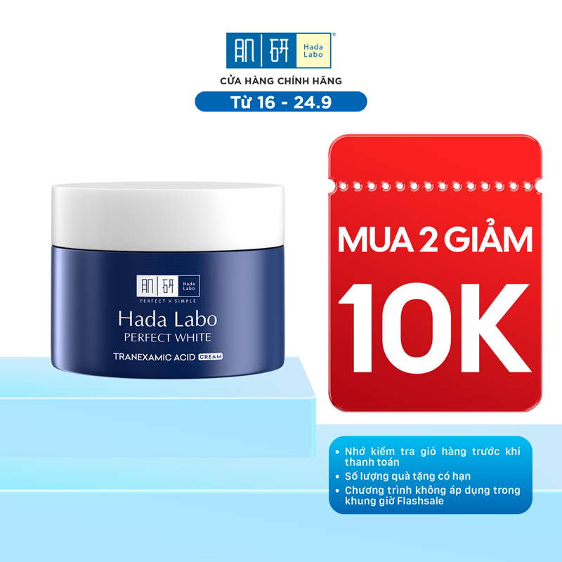 Kem dưỡng trắng Hada Labo Perfect White Tranexamic Acid Cream 50g