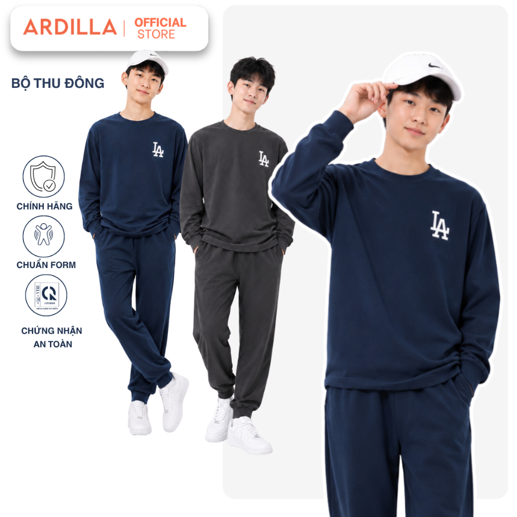 Bộ Quần Áo Thu Đông Bé Trai ARDILLA Hình In Cá Tính, Gấu Quần Bo Khỏe Khoắn, Thoải Mái Cho Bé 10-15 Tuổi TC3012