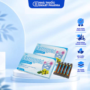 TPBVSK Tabogold - Hỗ trợ bổ sung chất xơ, hỗ trợ nhuận tràng, giảm táo bón (Hộp 20 ống)