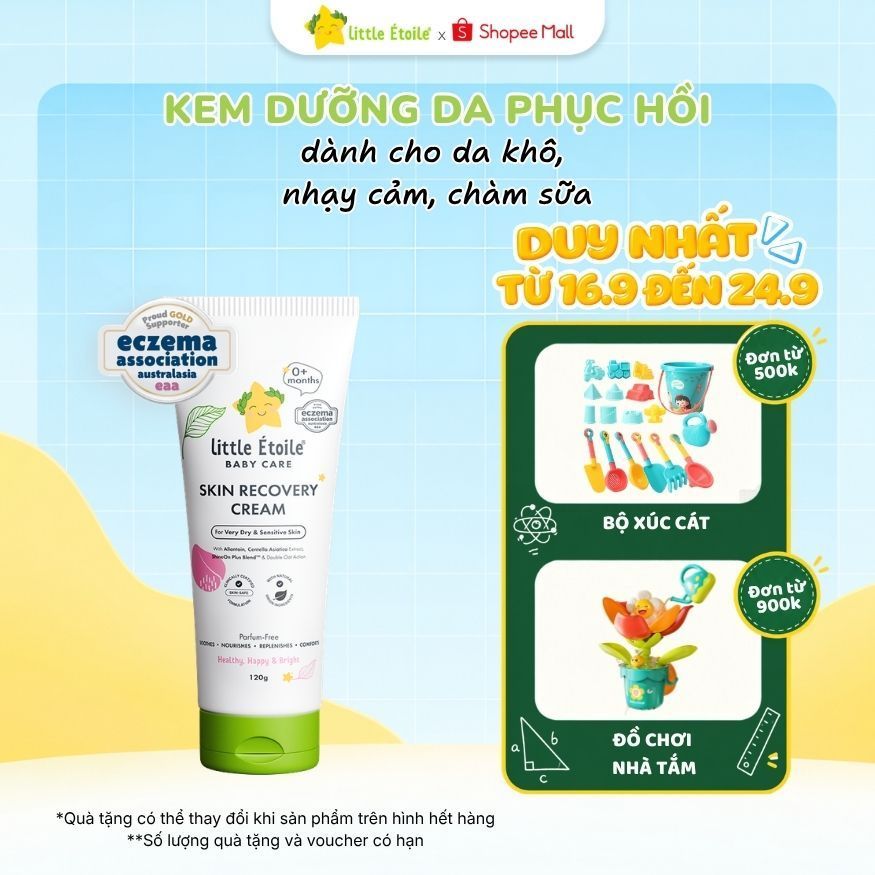 Kem dưỡng da Little Étoile Baby Care Úc phục hồi cho da khô-nhạy cảm-chàm sữa của bé từ sơ sinh