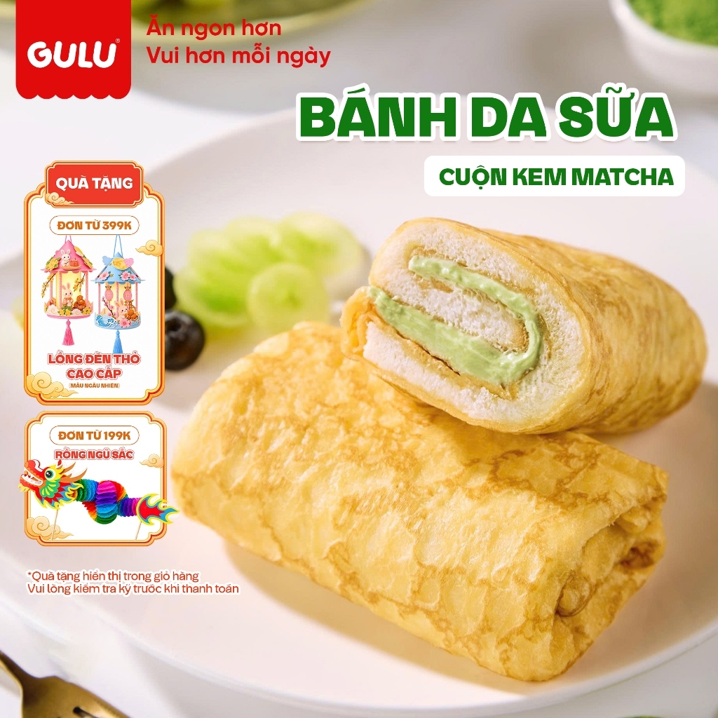[DEAL MỞ BÁN] [MỚI] Bánh Cuộn Matcha Thơm Hương Sữa Trà Xanh Bánh Dinh Dưỡng Ăn Vặt GULUFOODS