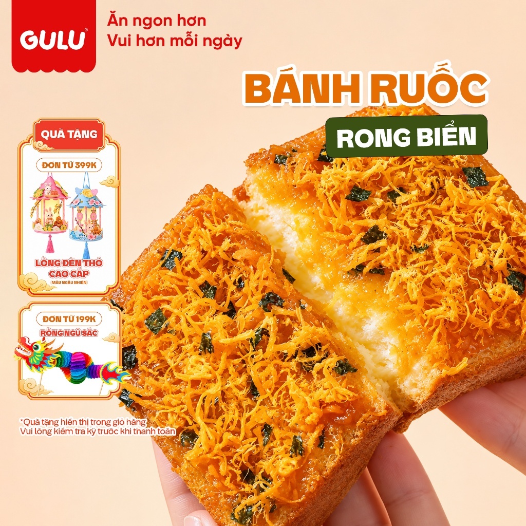 [DEAL MỞ BÁN] [MỚI] Bánh Ruốc Rong Biển Bánh Dinh Dưỡng Ăn Vặt GULUFOODS