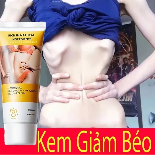 kem tan mỡ bụng Kem giảm cân 60g Kem đốt cháy chất béo Kem định hình cơ thể đốt thon thân nhanh chóng Giảm cân nhanh tro