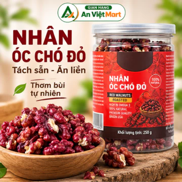 Nhân Óc Chó Đỏ Mỹ Tách Vỏ AN VIỆT MART 250g, 500G,1KG | Hạt Óc Chó Giàu Omega 3, Hạt Dinh Dưỡng Healthy Eat Clean