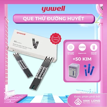 [COMBO 2 HỘP] Que thử đường huyết Yuwell Y330 Hộp 50 que dùng với máy đo đường huyết Yuwell 582.