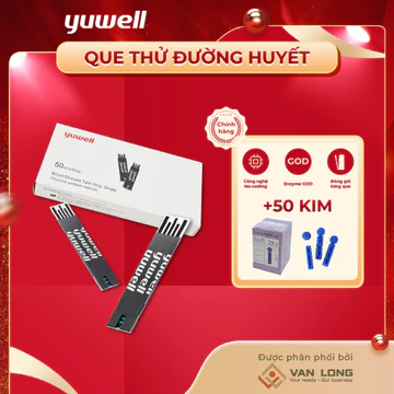 [COMBO 2 HỘP] Que thử đường huyết Yuwell Y330 dùng với máy đo đường huyết Yuwell 582 (mỗi hộp 50 que)