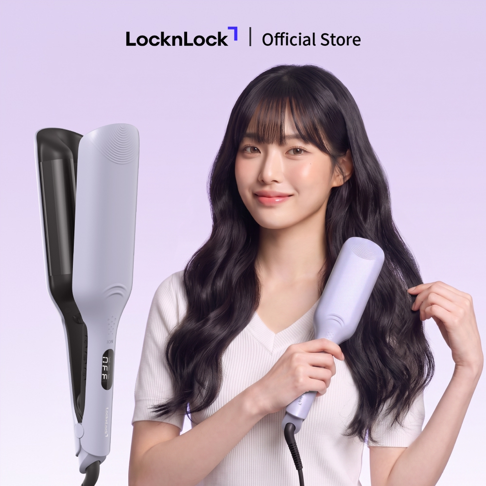 Máy Uốn Tóc LocknLock Xoăn Sóng Nước Hippie Hair Wave Curler ENA227PUP - Màu tím