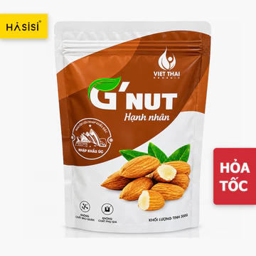 Hạnh Nhân Rang G’Nut Úc 500g, Hạt Hạnh Nhân Rang Giòn Bùi Ăn Vặt Tiện Dùng