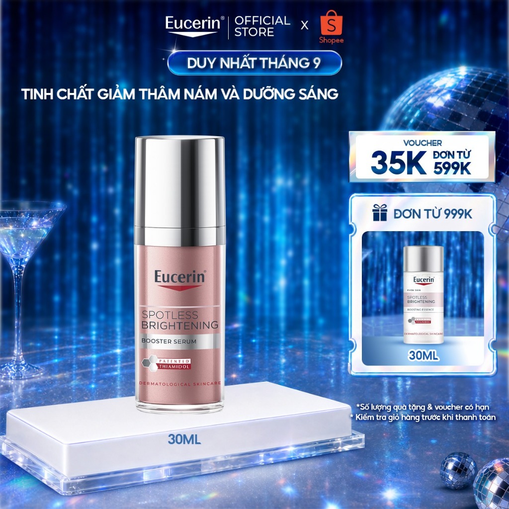 Tinh chất giảm thâm nám & dưỡng sáng Eucerin Spotless Brightening Booster Serum 30ml | Serum mờ thâm sáng da | Skincare