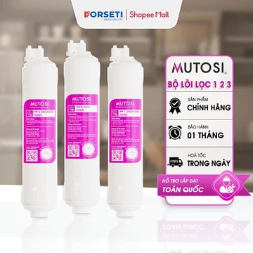 Bộ 3 Lõi Lọc Thô Mutosi 123 Chính Hãng - Lõi Đúc Cắm Nhanh Cho Máy RO Mutosi, Sunhouse, Kangaroo,...
