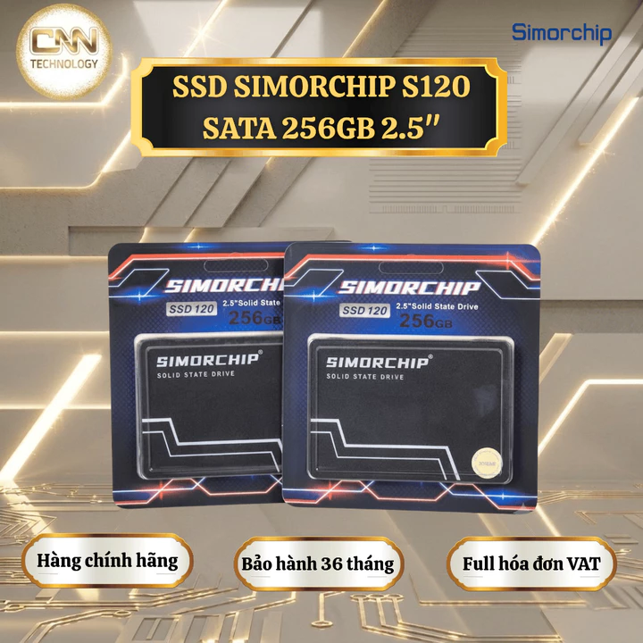Ổ Cứng SSD SIMORCHIP SSD120 2.5 Inch SATA III 256GB – Nâng Cấp Máy Tính PC Laptop, Chính Hãng