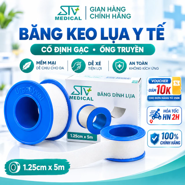 Băng Dính Y Tế Lụa Tiết Kiệm Cố Định Gạc, Bông, Vật Tư Y Tế