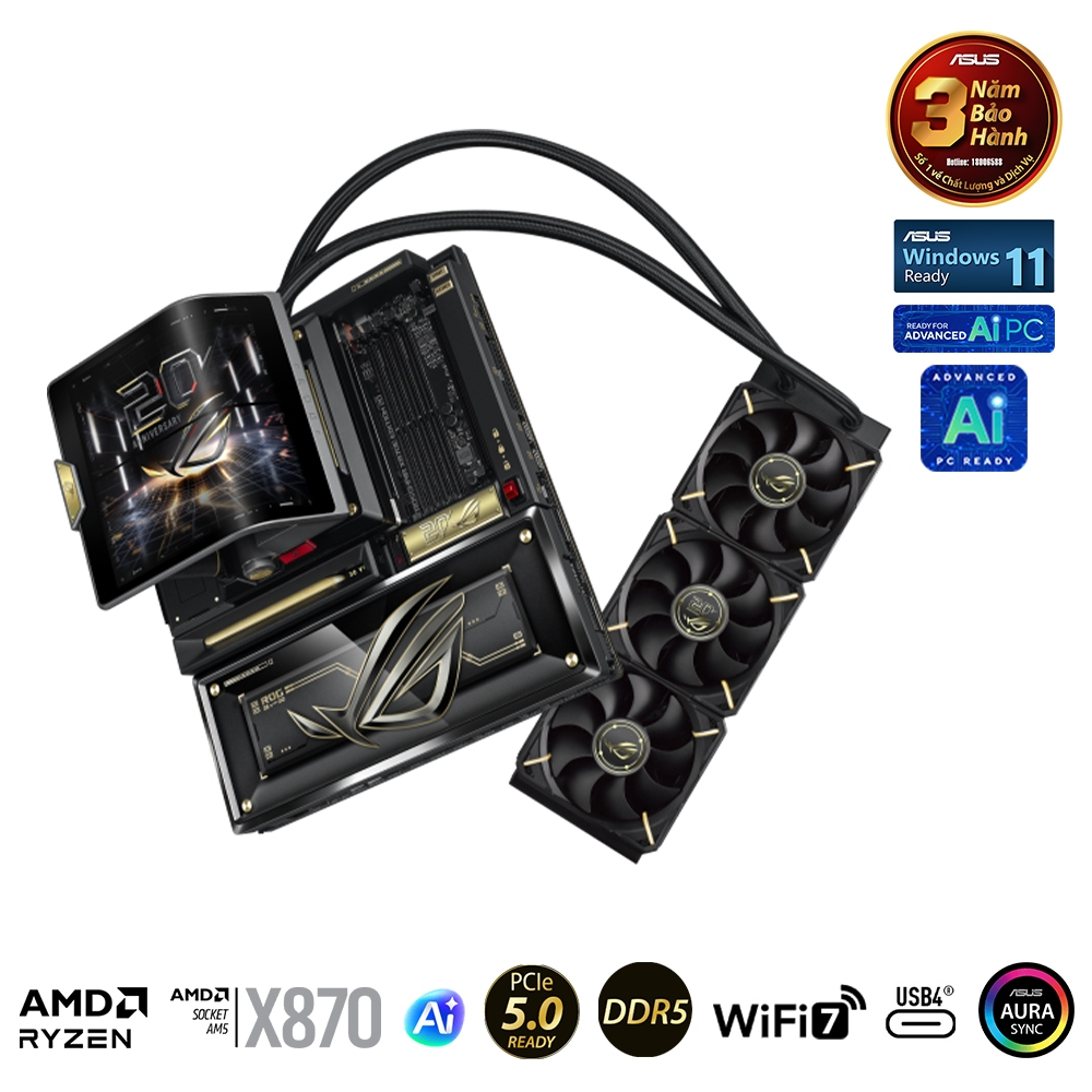 Bo mạch chủ chơi game X870E ASUS ROG CROSSHAIR X870E phiên bản giới hạn EDITION 20 - Hàng Chính Hãng | BigBuy360 - bigbuy360.vn