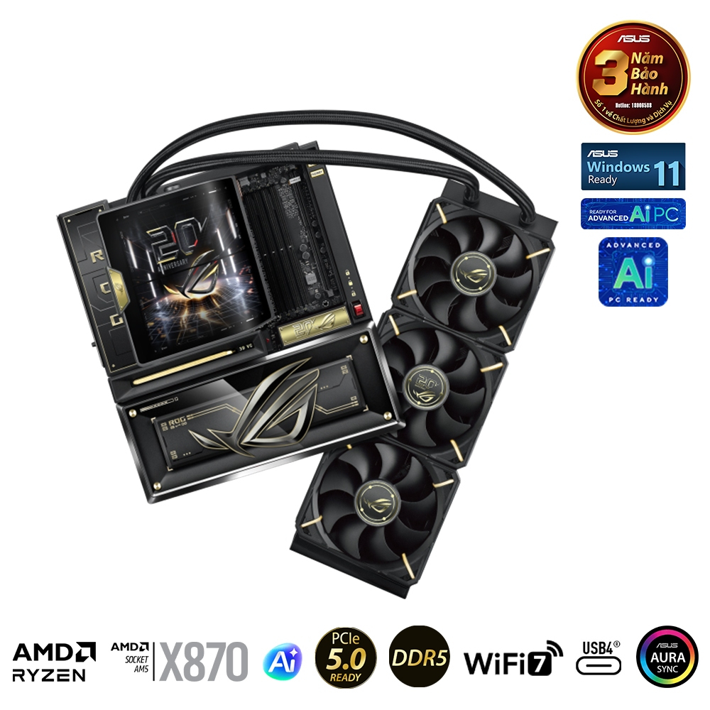 Bo mạch chủ chơi game X870E ASUS ROG CROSSHAIR X870E phiên bản giới hạn EDITION 20 - Hàng Chính Hãng | BigBuy360 - bigbuy360.vn