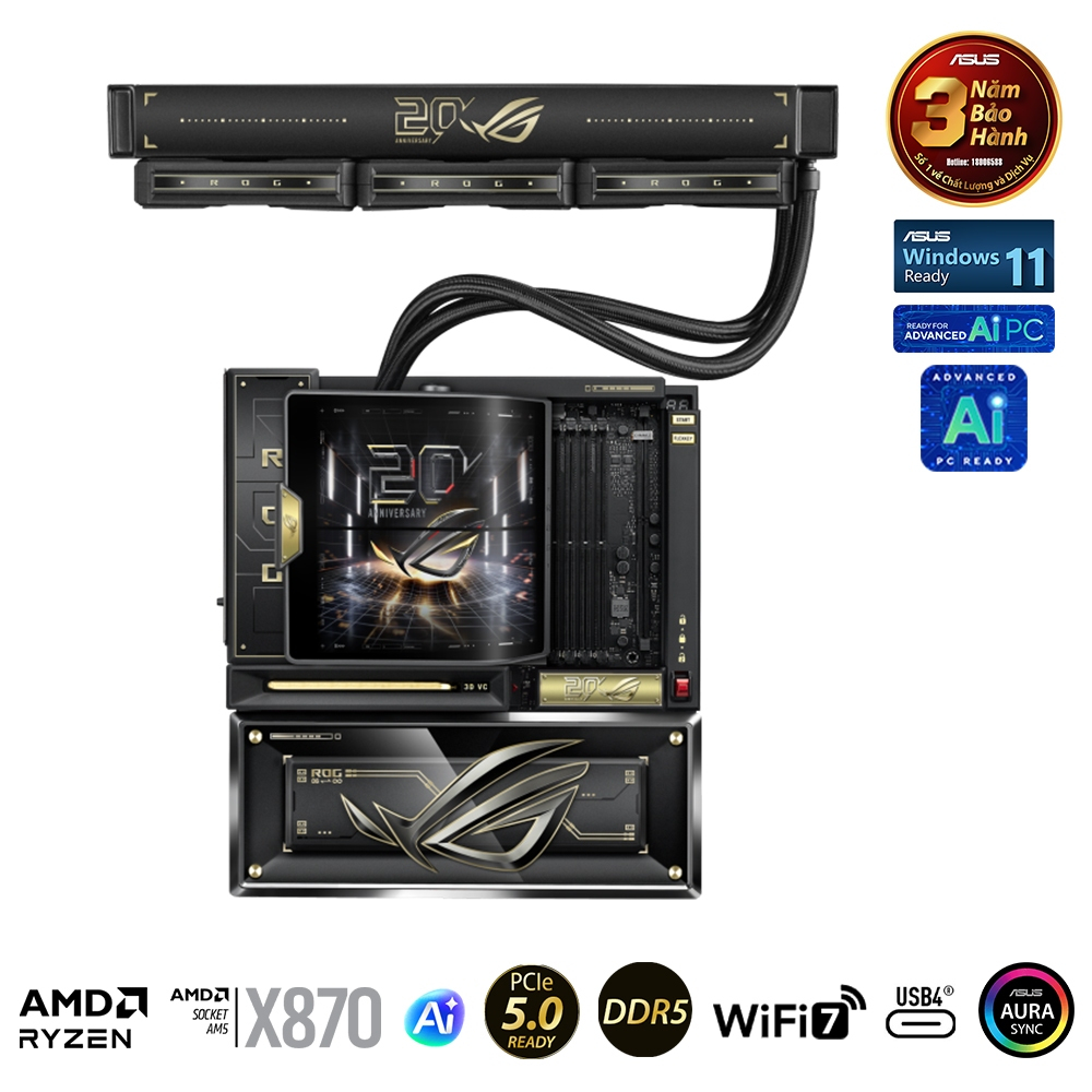 Bo mạch chủ chơi game X870E ASUS ROG CROSSHAIR X870E phiên bản giới hạn EDITION 20 - Hàng Chính Hãng | BigBuy360 - bigbuy360.vn
