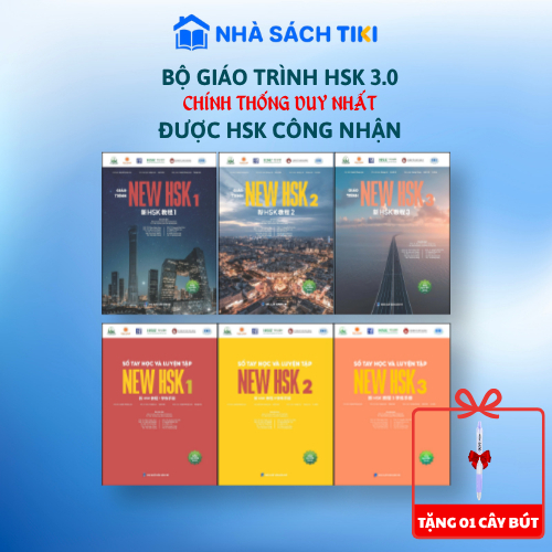 [Hỏa Tốc] Sách Giáo Trình Chuẩn New HSK - Chinh Phục Kỳ Thi HSK 3.0 - Kèm File nghe MP3, Slide PPT Bài Giảng