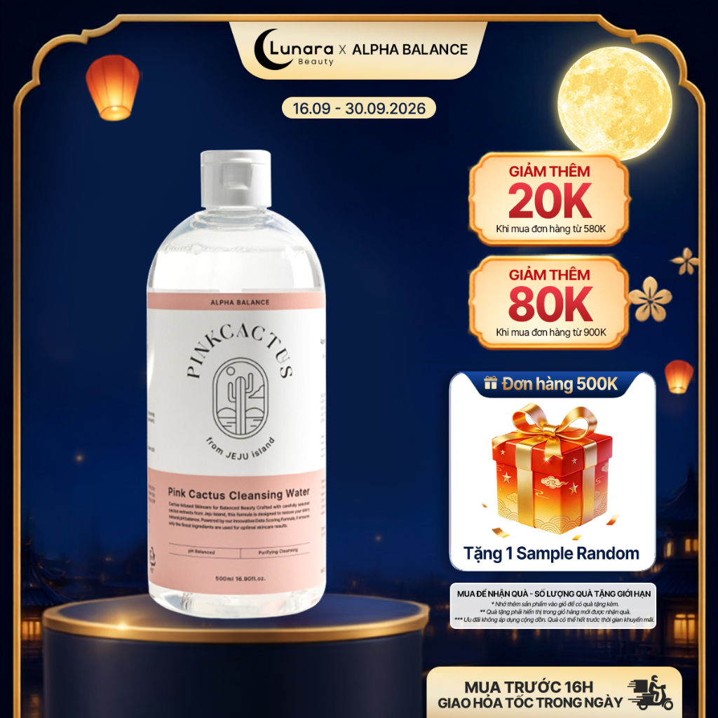Nước tẩy trang Alpha Balance Pink Cactus 500ml