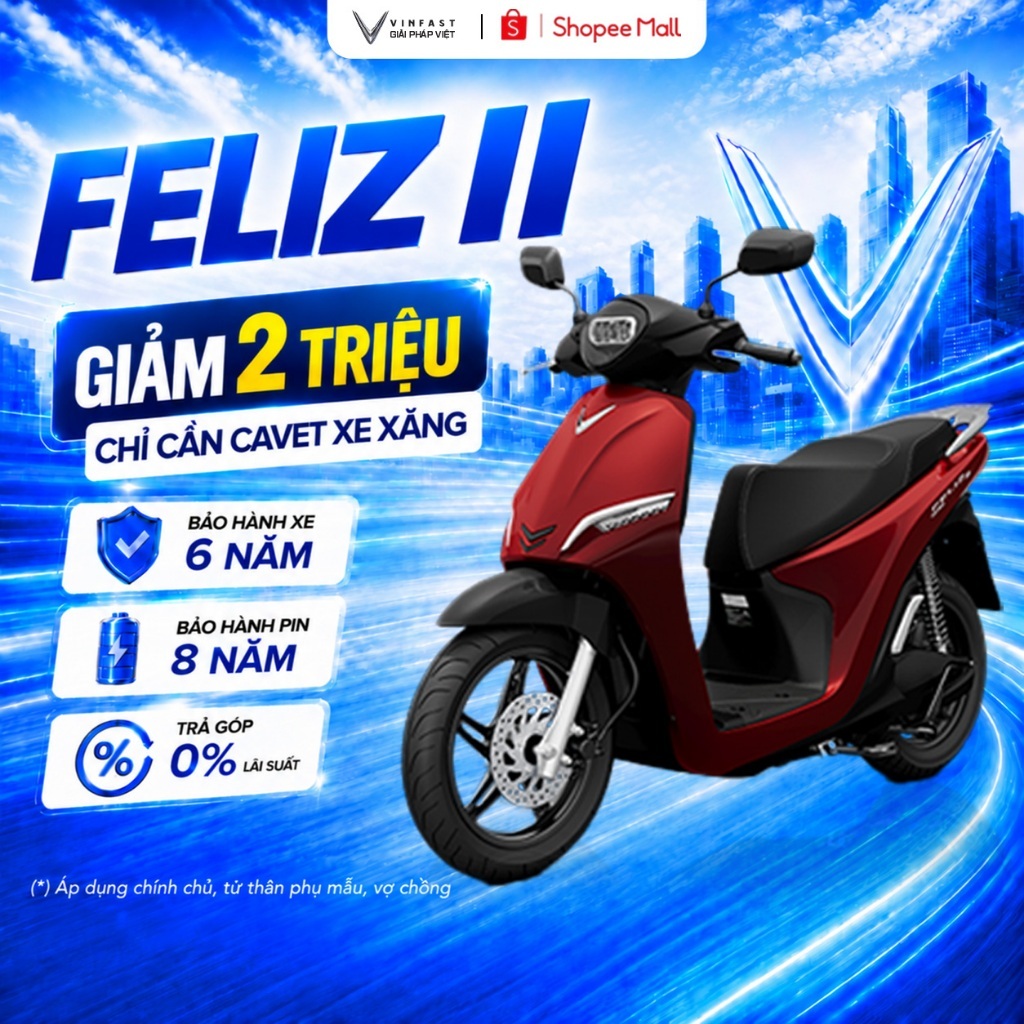 Xe Máy Điện VinFast Feliz II - Mua Pin | BigBuy360 - bigbuy360.vn