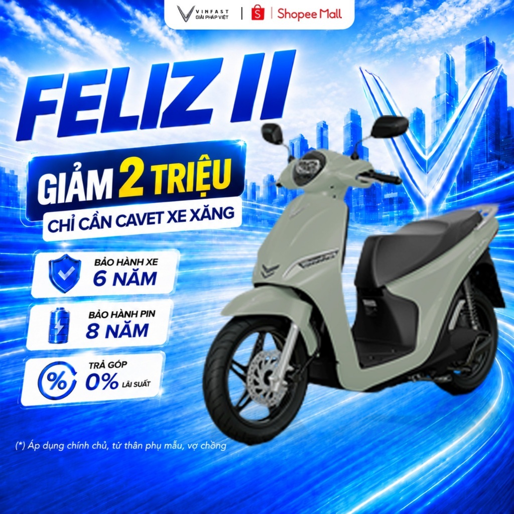Xe Máy Điện VinFast Feliz II - Mua Pin | BigBuy360 - bigbuy360.vn
