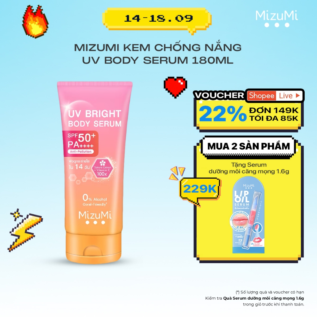 MizuMi Kem chống nắng UV Body Serum 180ml
